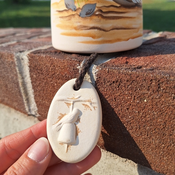 Vintage Sandstone Creations Arizona handpainted signed quail wildchime bell - Picture 3 of 8